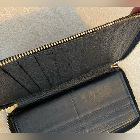 GUC - Gucci SoHo Pebbled Leather Wallet - Picture 4 of 11